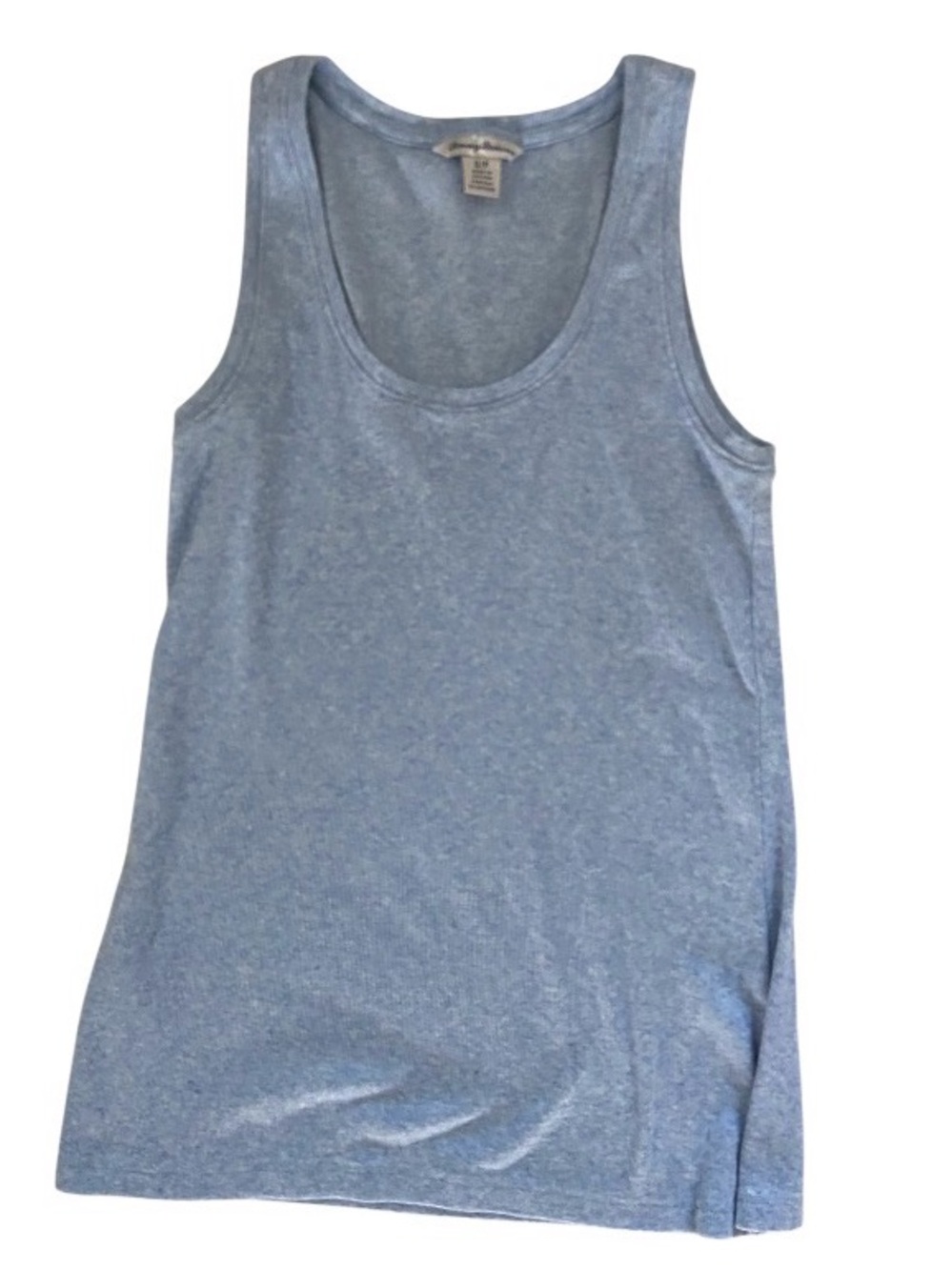 Tommy Bahama Blue Ribbed Scoop Neck Tank Top size S